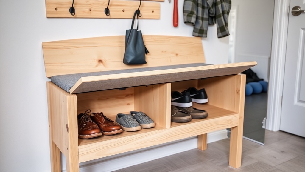 Garderobenlösungen für enge Flure: Hakenleisten, Schuhschränke und Sitzbänke aus dem Baumarkt