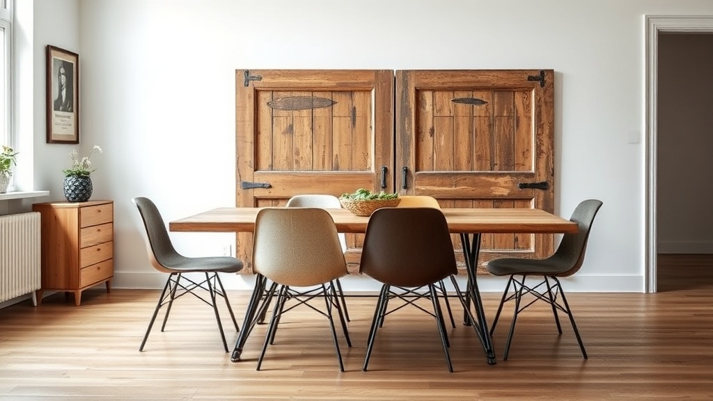 Esstisch aus einer alten Tür: Upcycling-Idee mit Material vom Sperrmüll